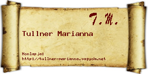 Tullner Marianna névjegykártya